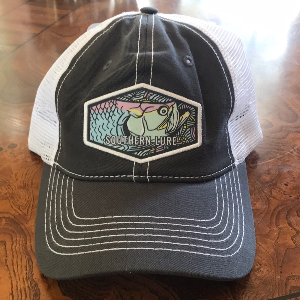Southern Lure Hat Bass Patch NWT Gray